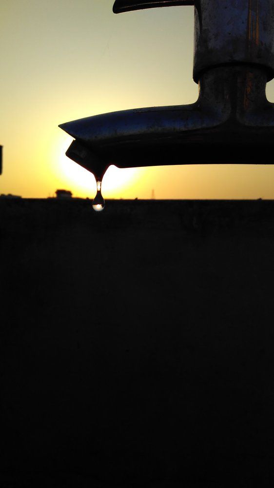 A drop with sunset