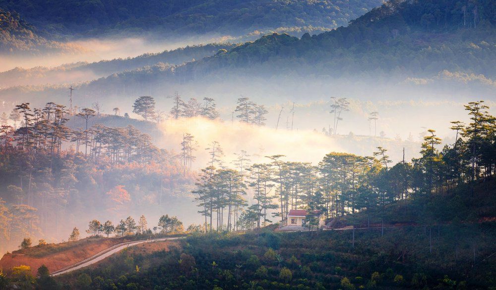 House at the foot of the hill