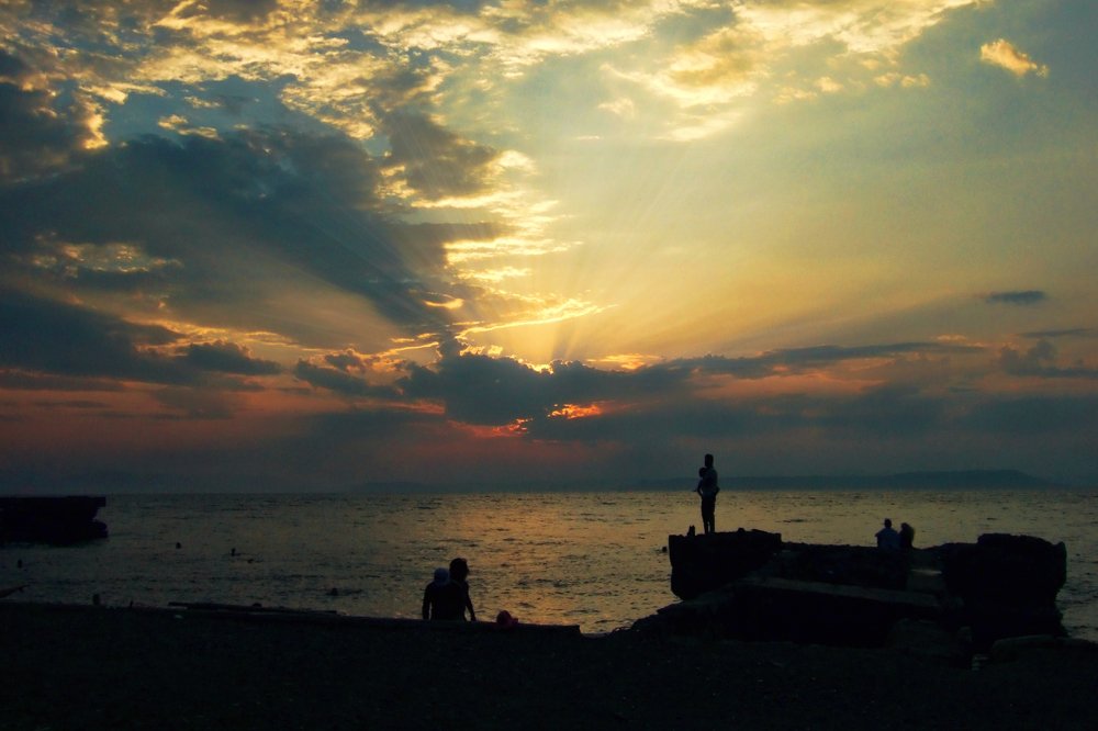 Закат на море