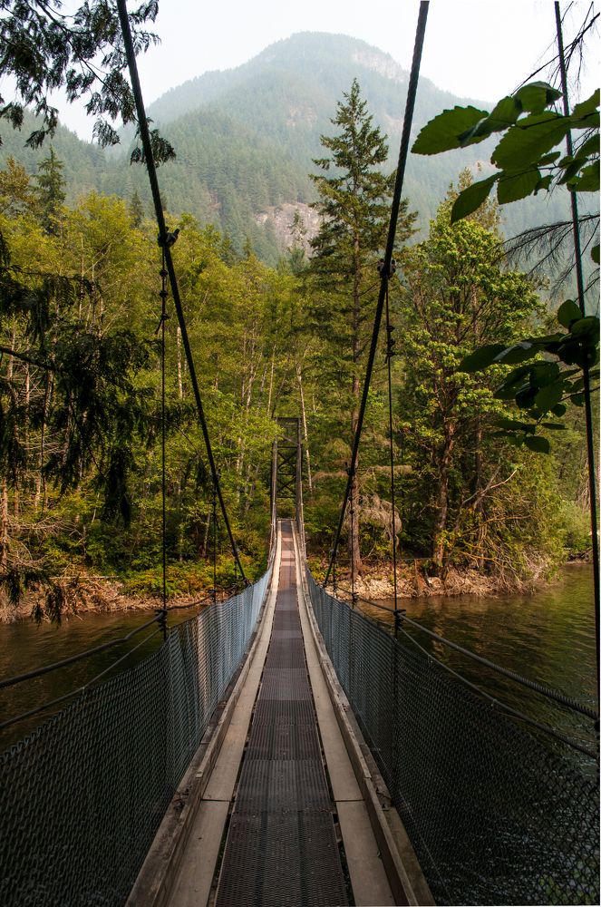 The bridge at the lake Vancouver (Canada) 2017 year