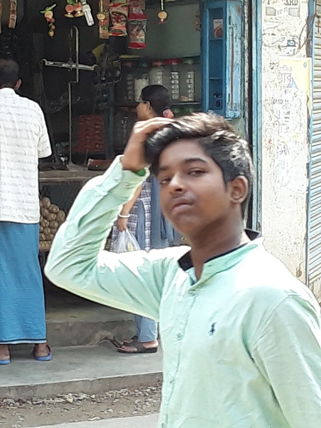 Boy looking