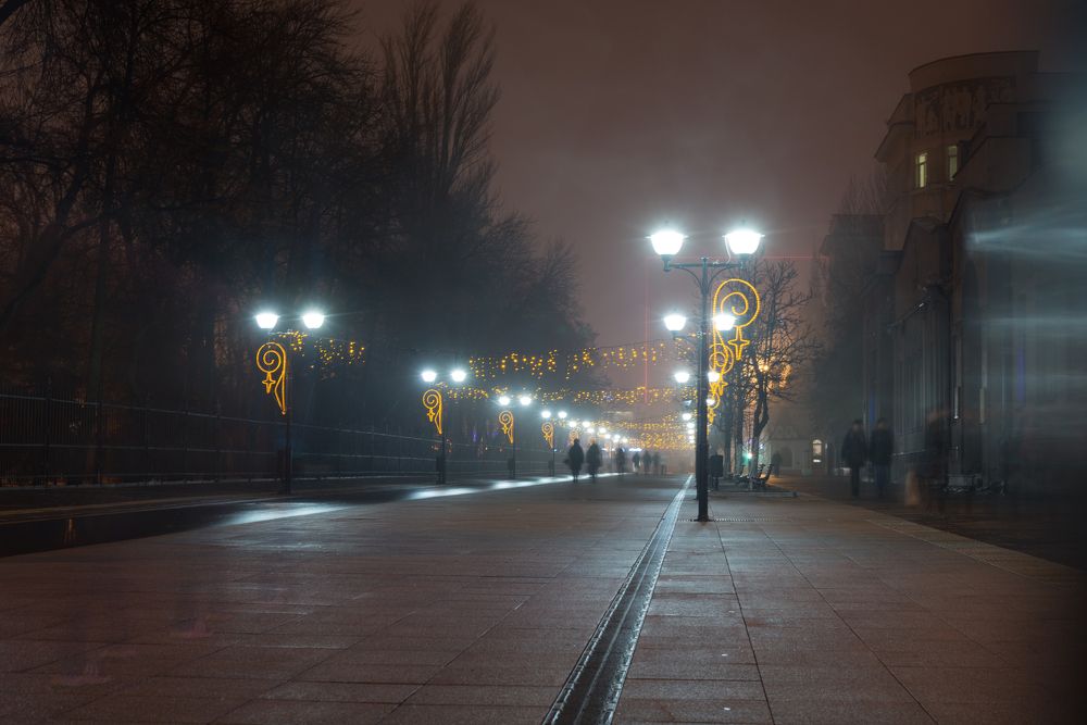 ночная улица, Саратов