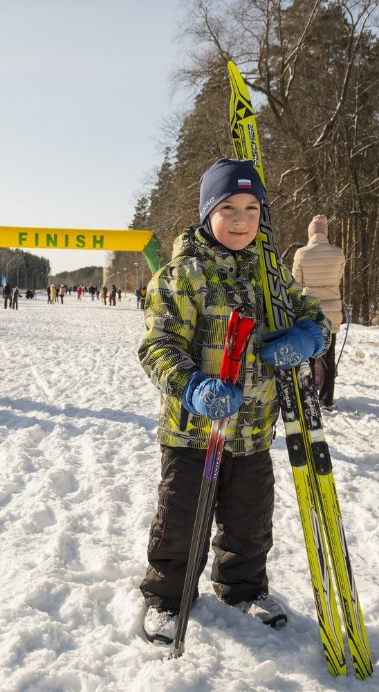 Юный лыжник