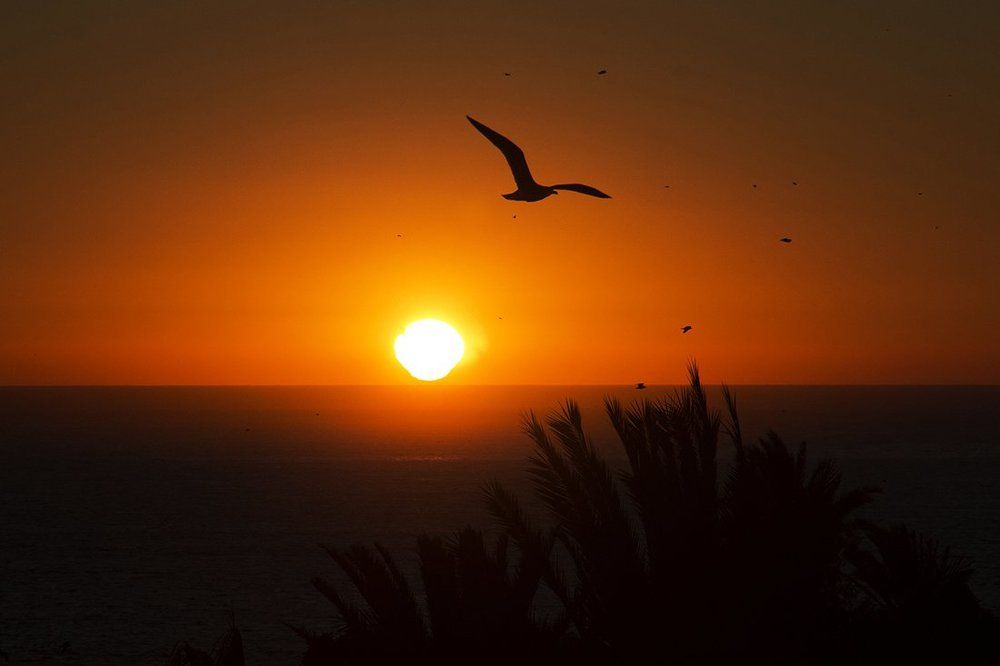 Закат в городе Агадир