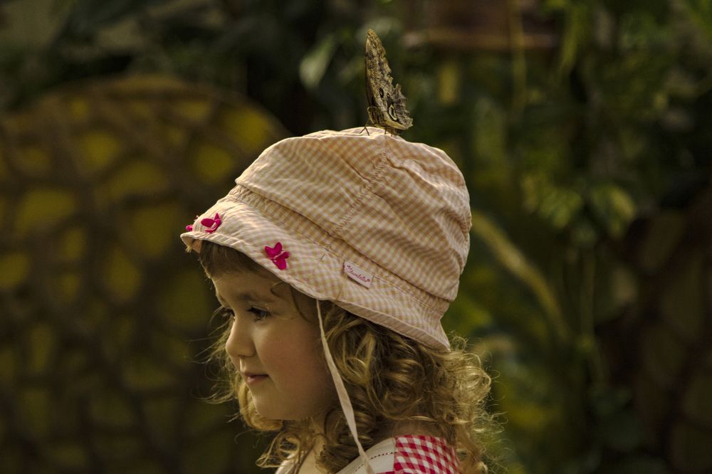 Girl with butterfies