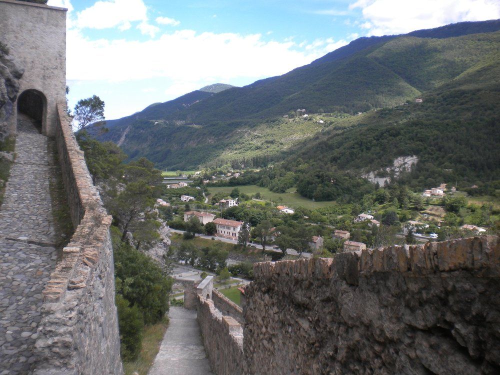 Descending from the fortress of Entrevaux to the valley