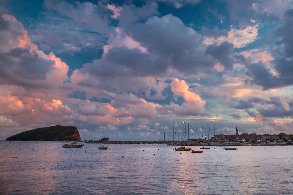 Закатная акварель