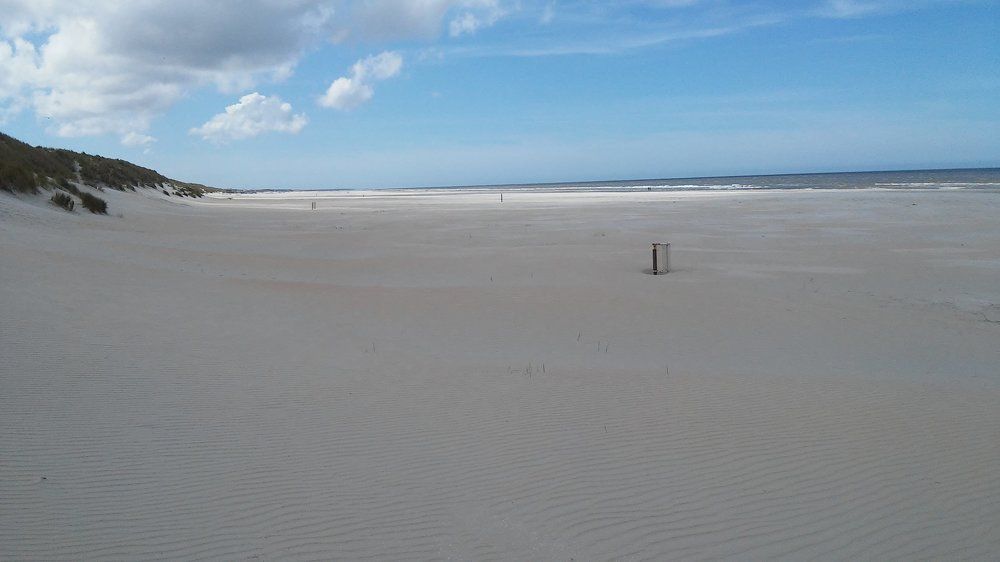 Белый песок Северного моря Нидерландов
