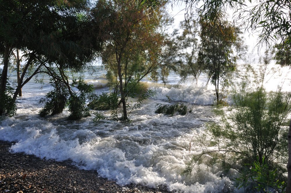 Приближение шторма на Кинерете
