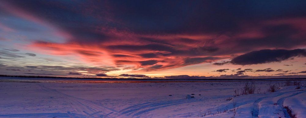 Багровый закат