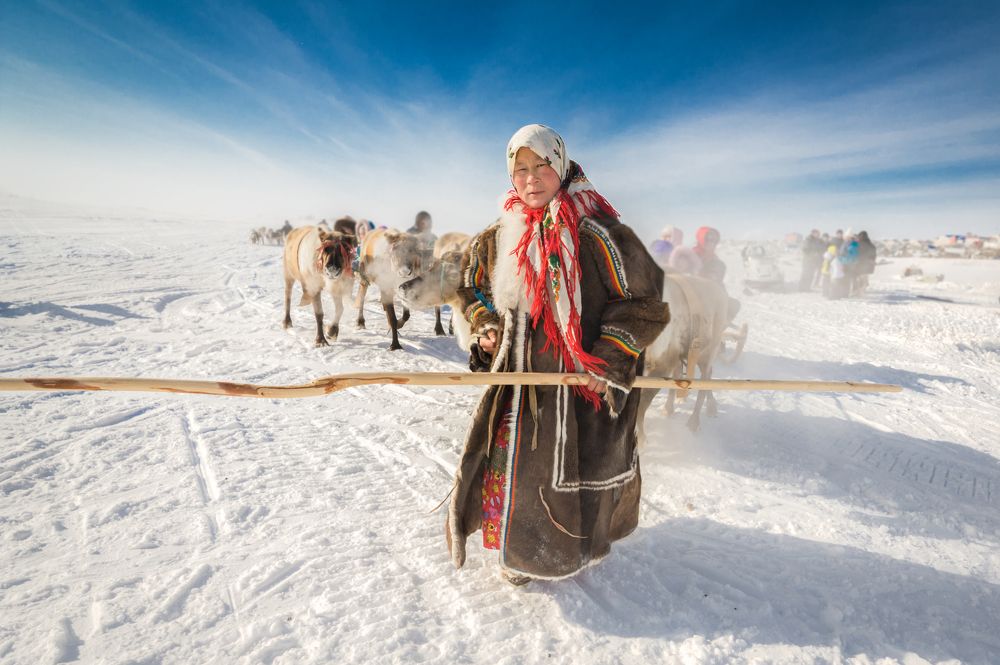 Погонщица оленьей упряжки
