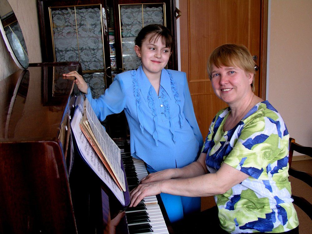 С любимой учительницей