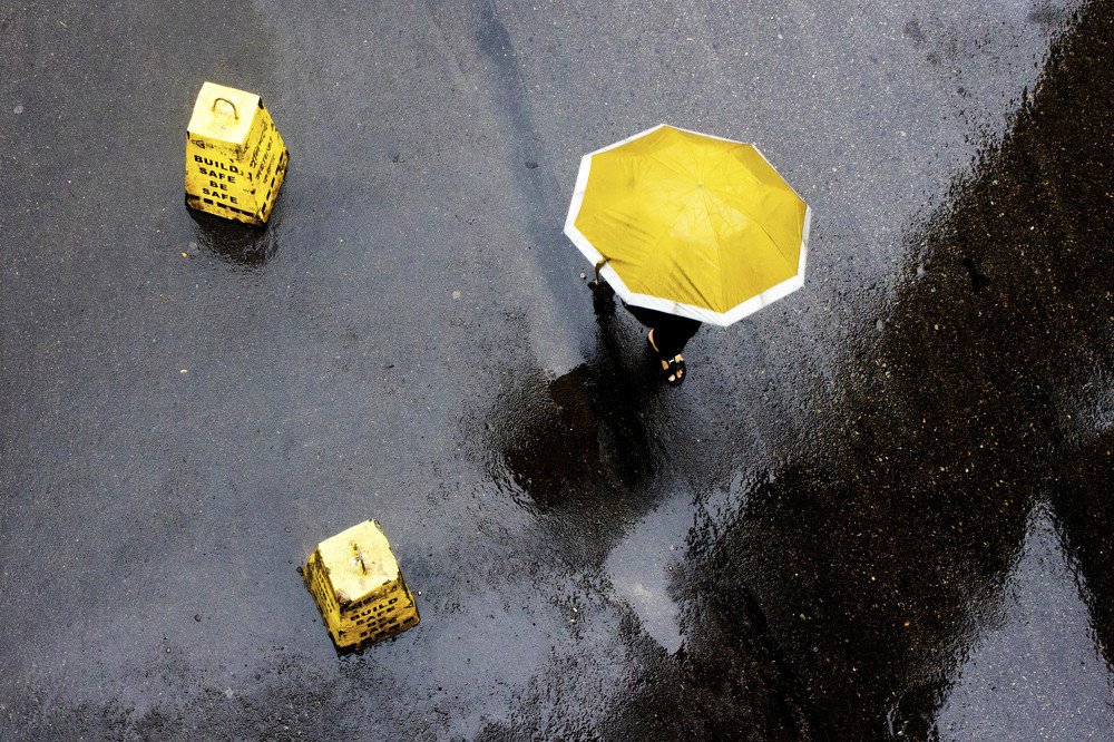 The yellow umbrella
