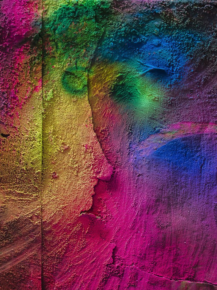 Abstract Portrait in Fragmented Hues