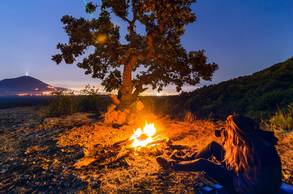 Ночь. Полнолуние. Бештау