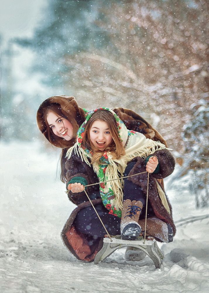 Зимой в деревне