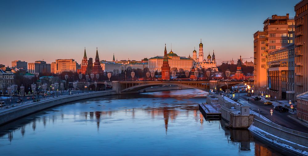 Московский кремль на закате.