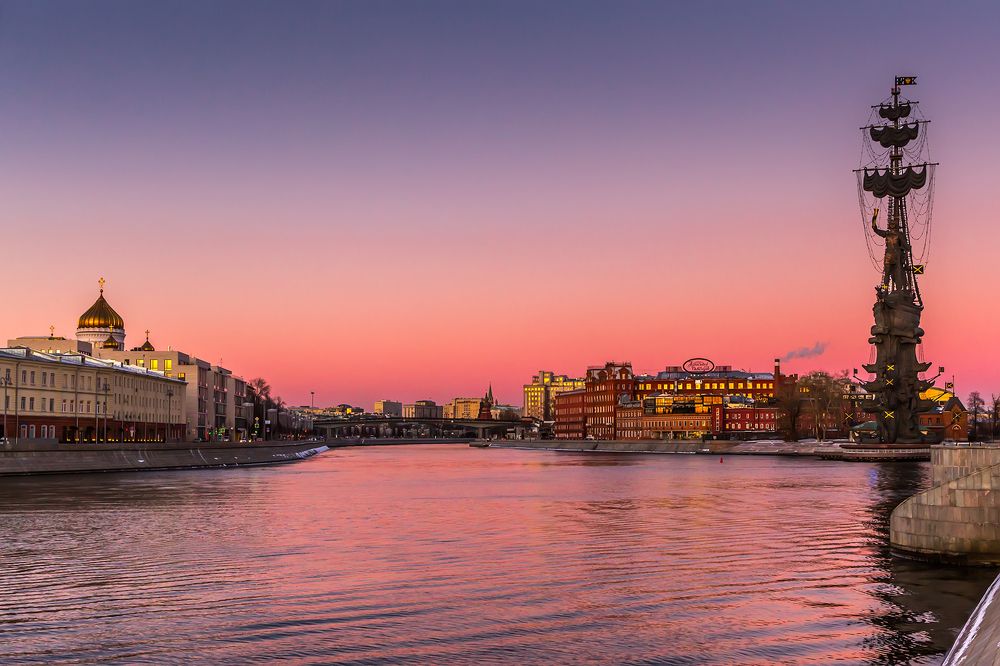 Фиолетовый закат.