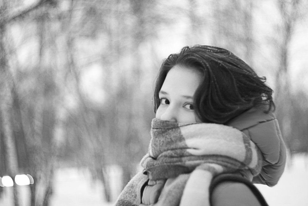 Портрет молодой деаушки