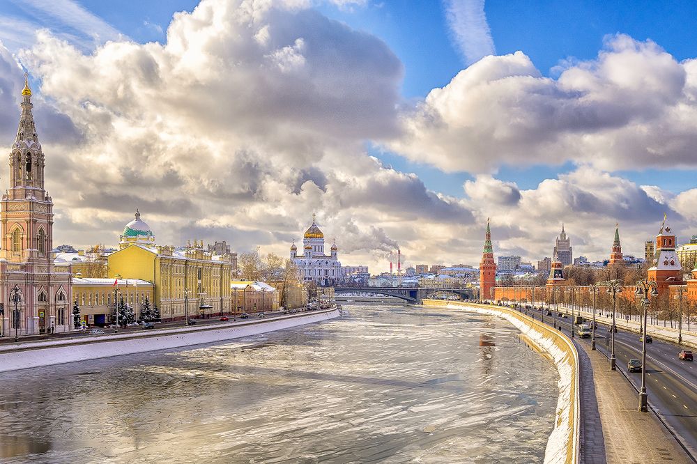 Морозный день.