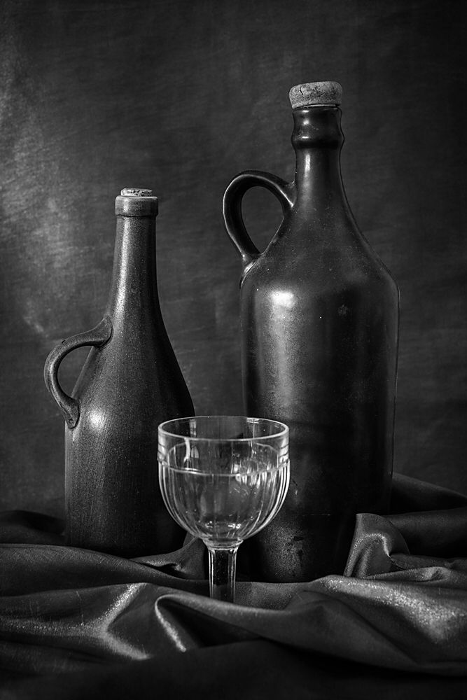 still life with bottles