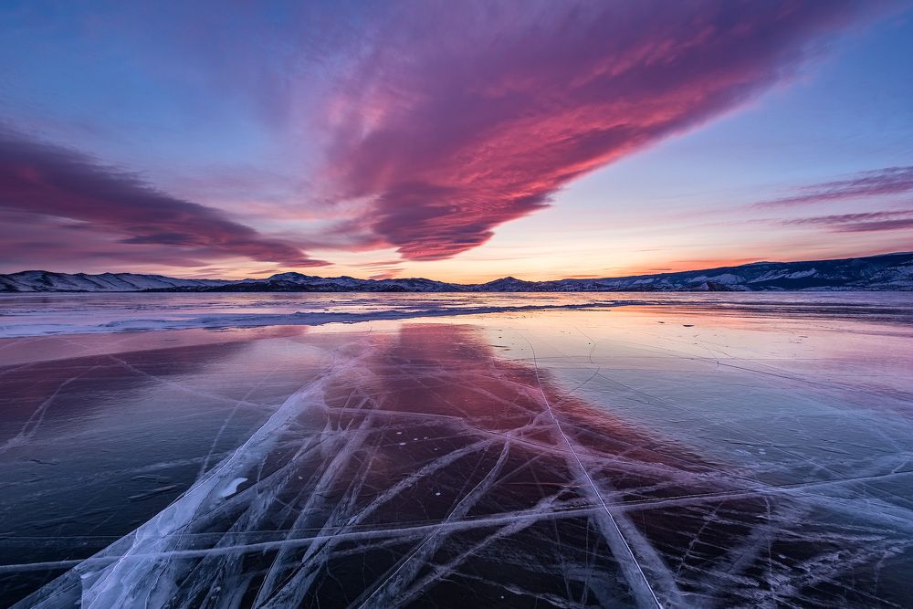 Закат на Байкале