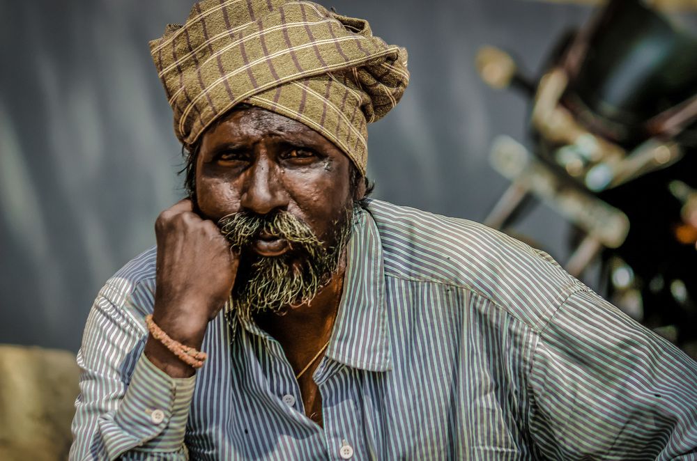 Portrait Of Indian Begger