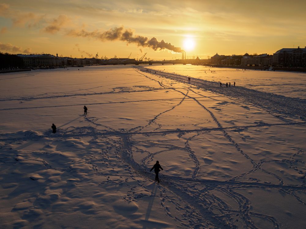 Морозный закат