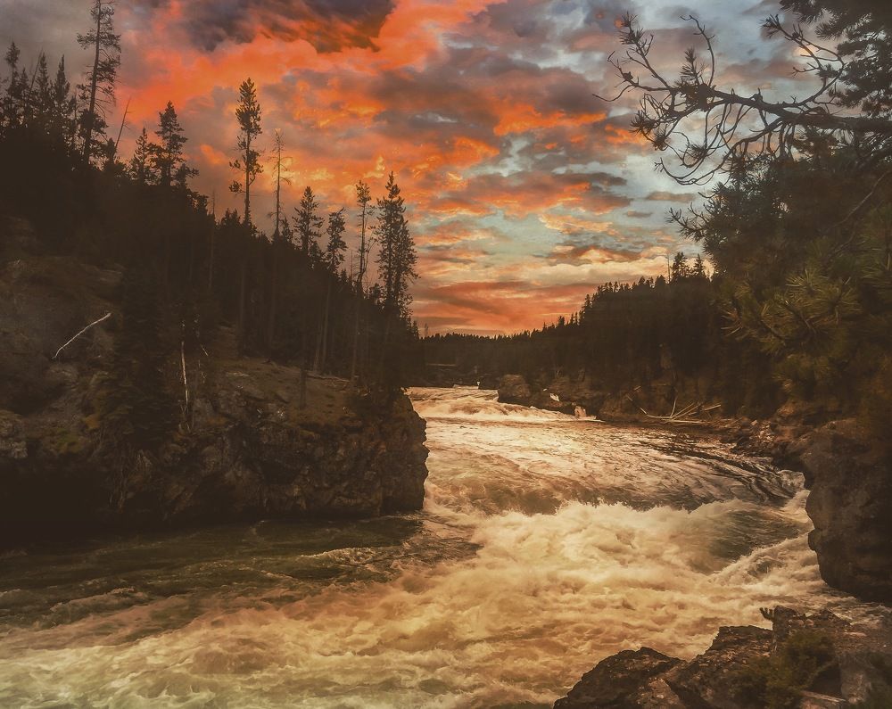 Brink of Upper Falls, Yellowstone