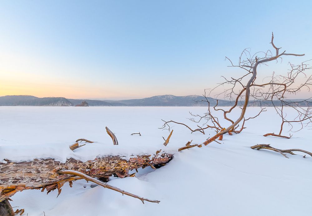 Утро на озере Аракуль, Челябинская обл.