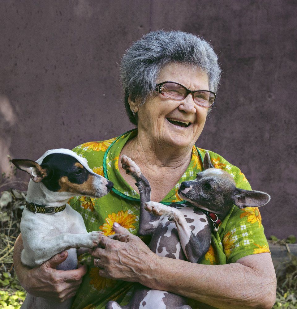 Тётя Нина с Клёпой и Чилитой