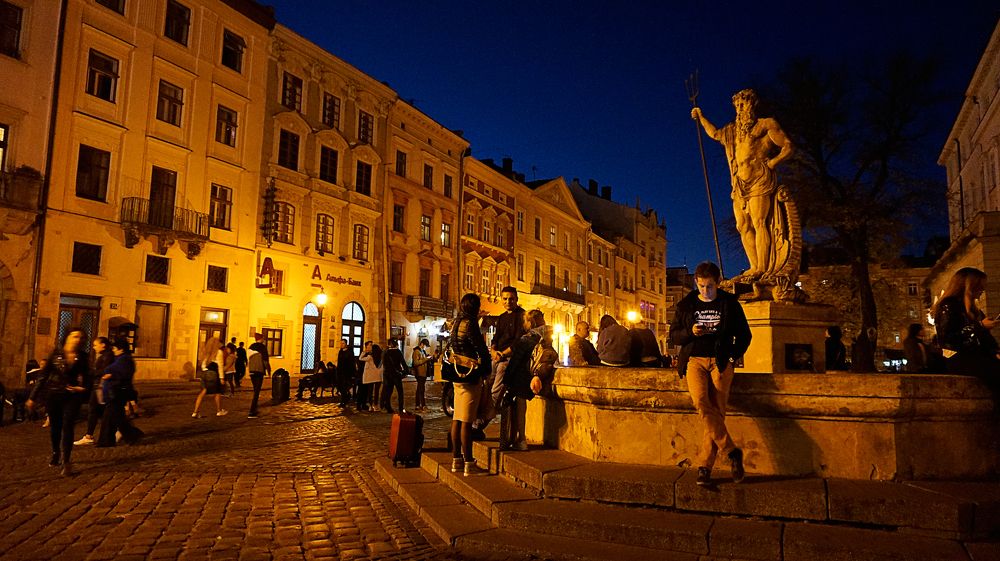 Lviv at night