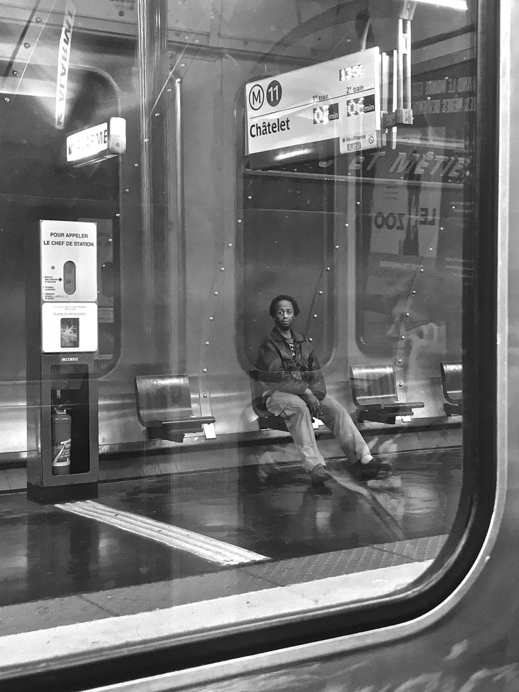The sad man in the Metro