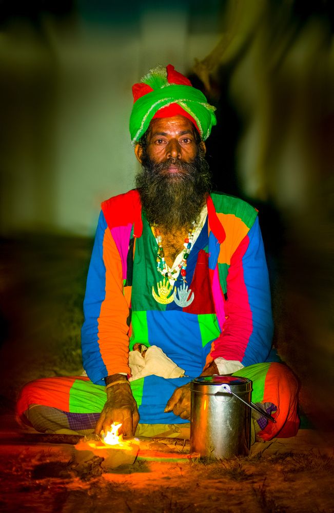 Portrait Of Hindu Sadhu