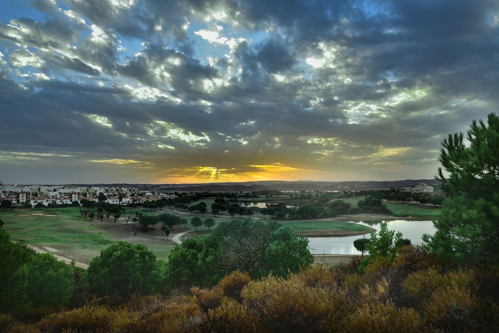 Sunset on the golf
