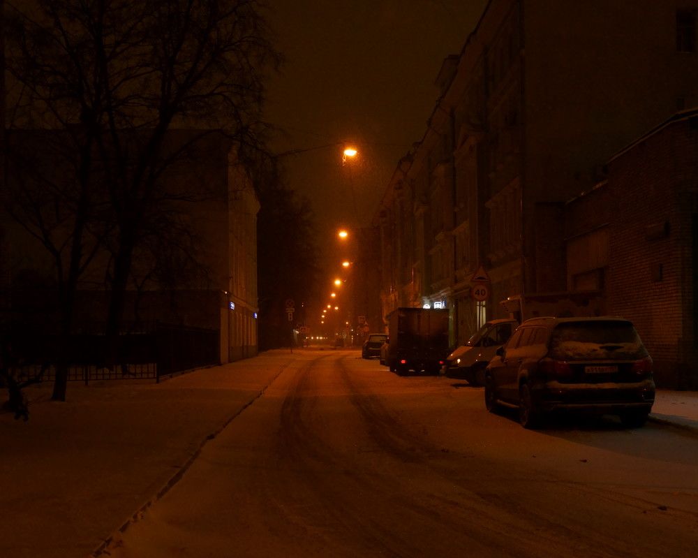 Зима в Москве.