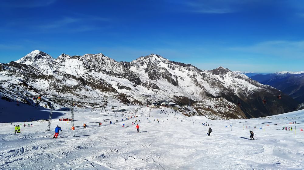 Ski track with a magical view