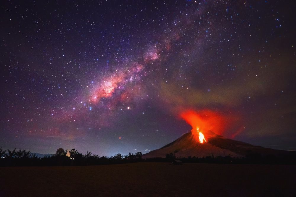 Milky Way & Lava Mount Sinabung