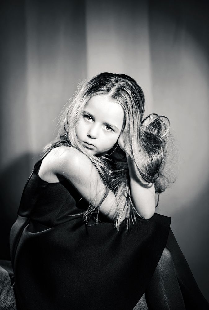 Daughter portrait in old style