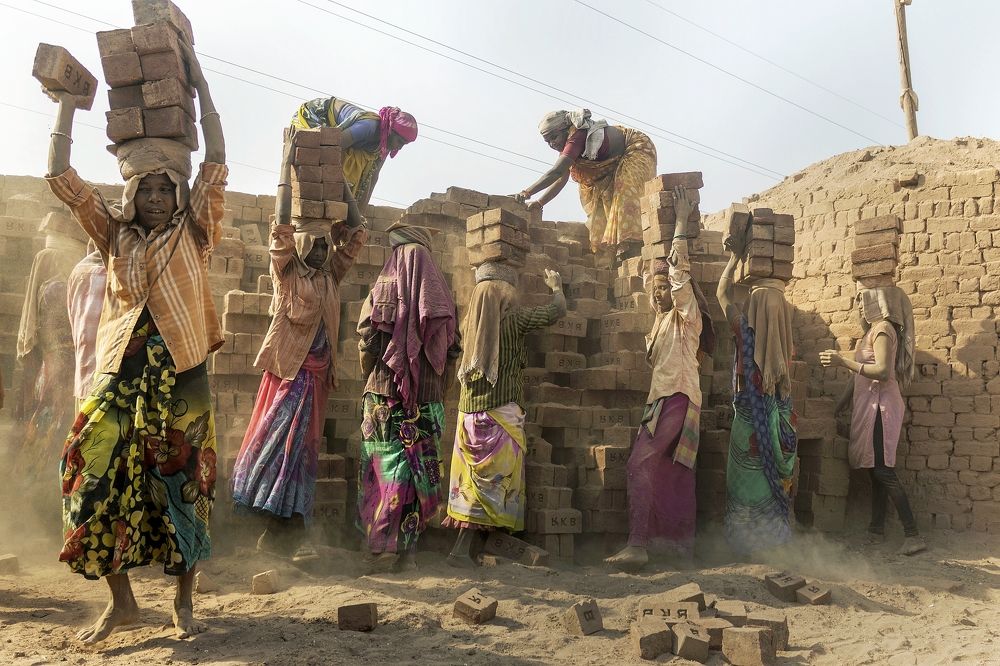 Women power at the brick kiln