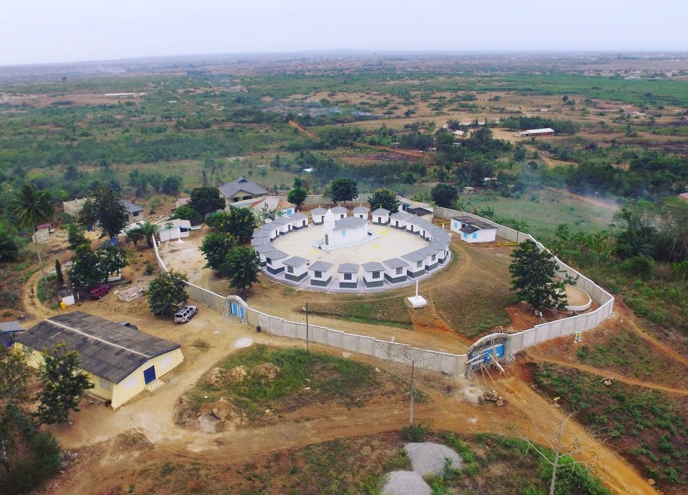 An Aerial view of  OSSA-MADI CHURCH GHANA