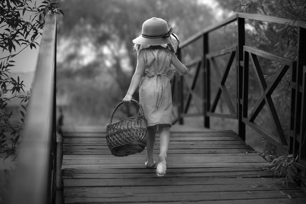 The girl on the bridge