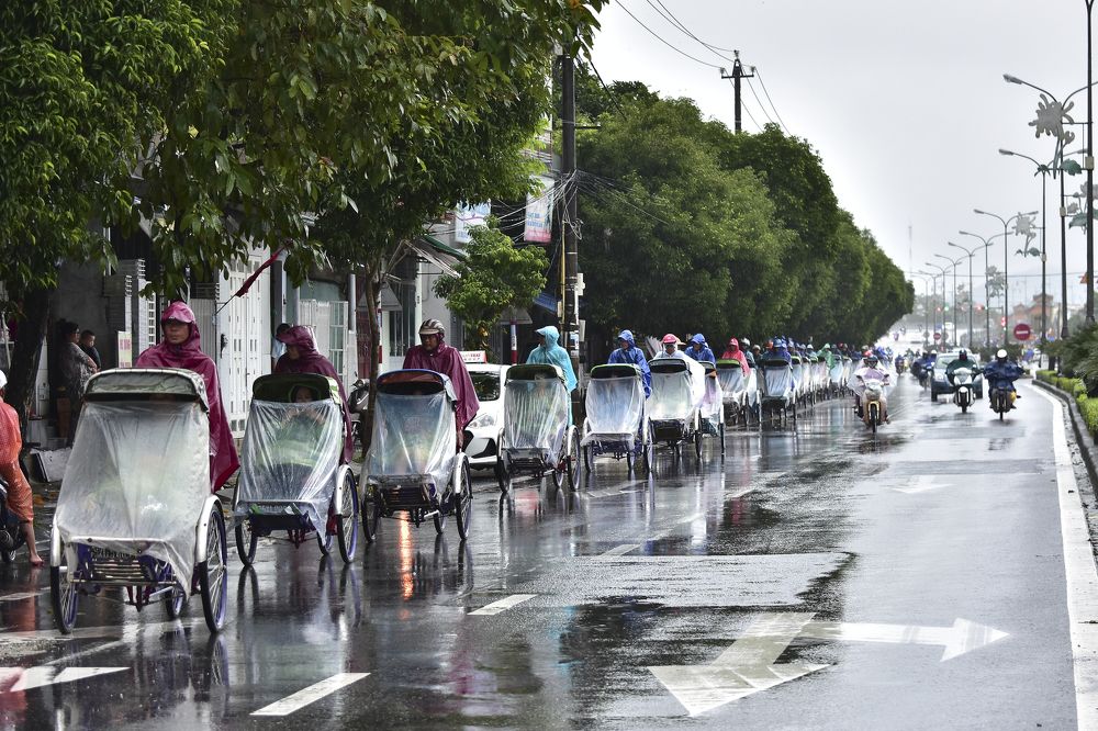 Three wheel vehicle in Hue city
