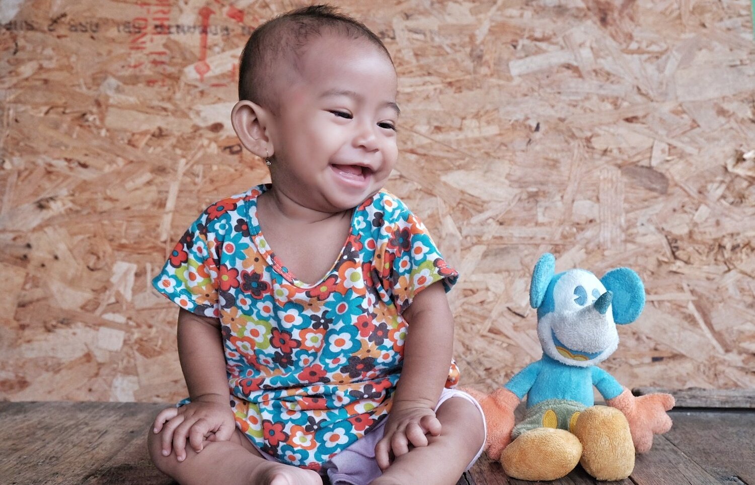 Smile with doll