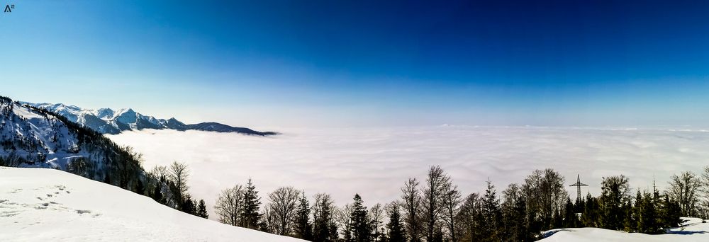 over the clouds
