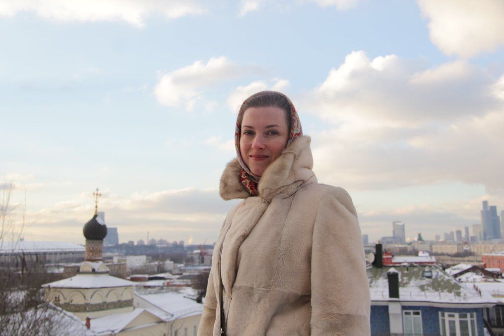 Над городом.