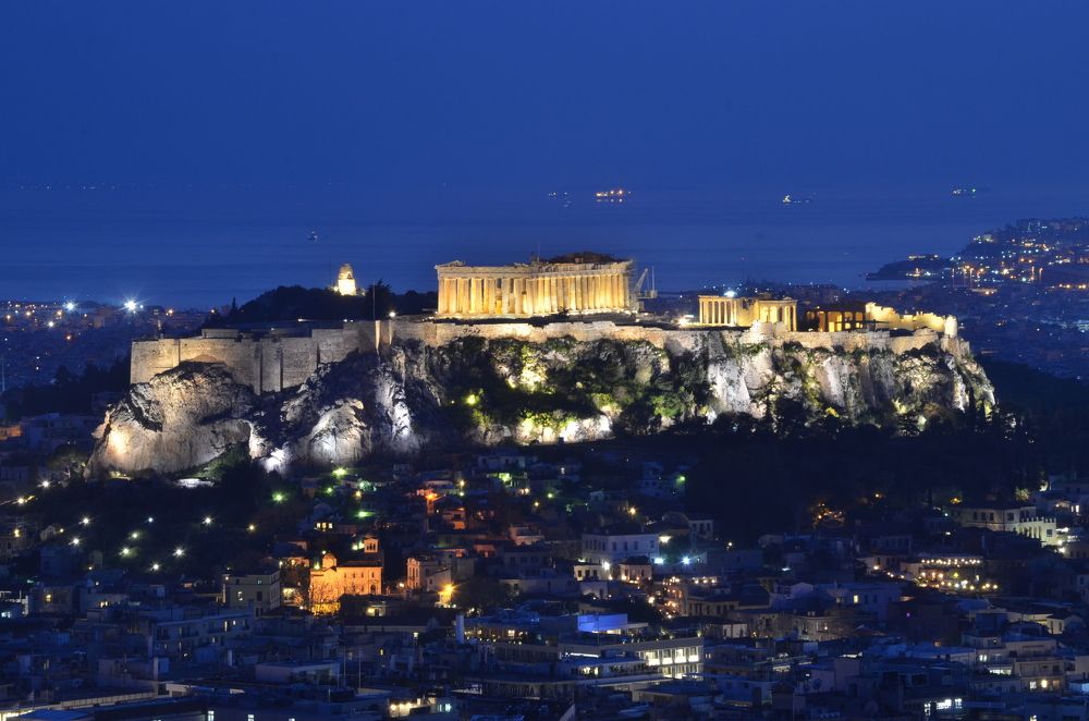 Acropolis at night