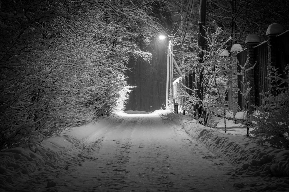 Ночь, фонарь, снег...