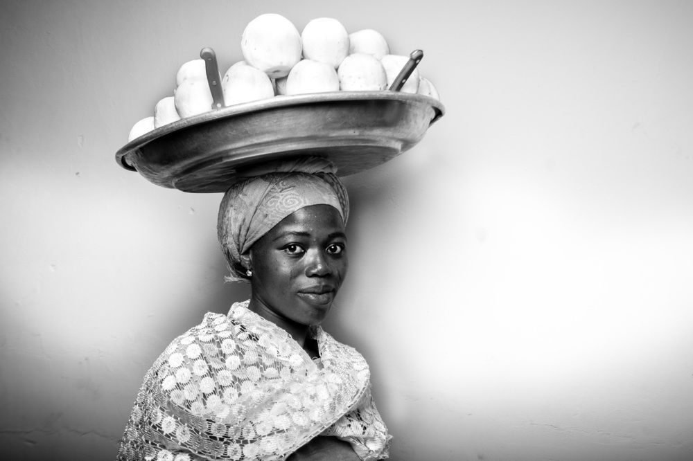 Typical African Orange Hawker