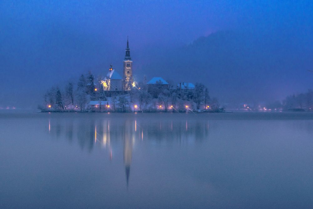 Lake  BLED in Winter